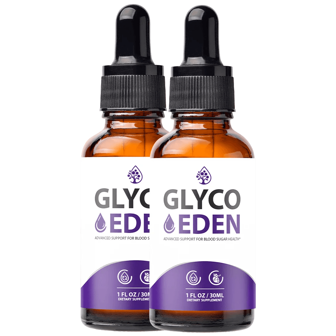 Two Glyco Eden dropper bottles